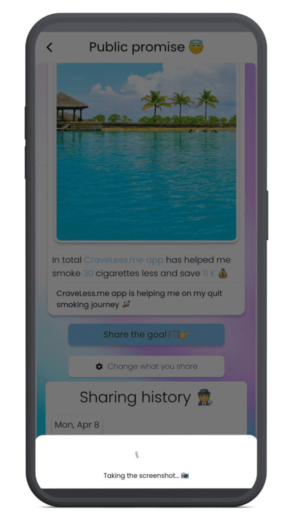 share your progress in a quit smoke app